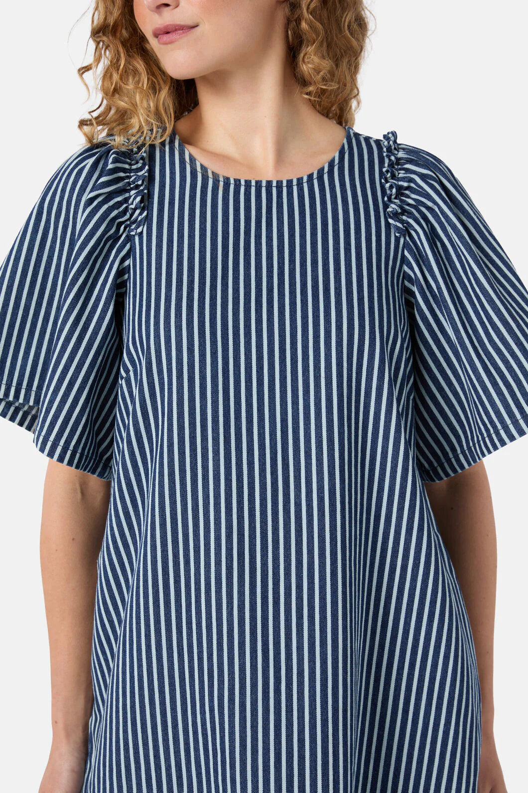 Stripe Life Denim Dress - Image 6