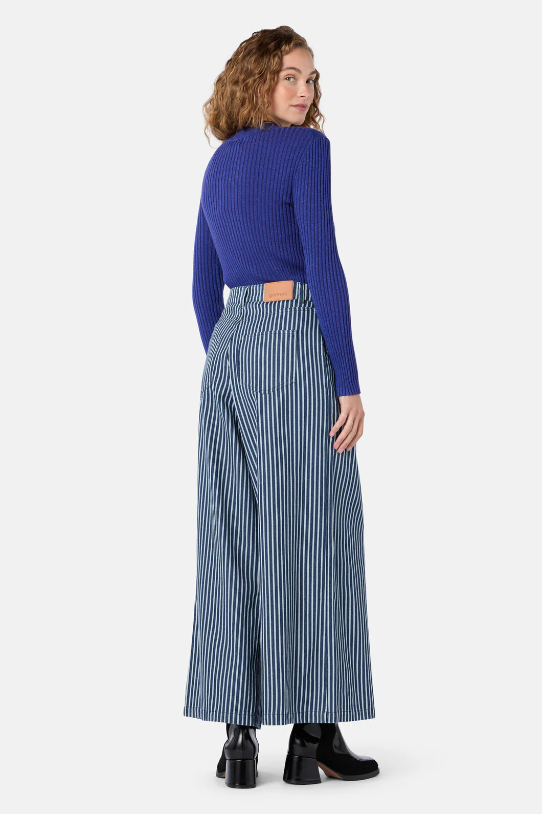 Stripe Life Denim Skort - Image 3