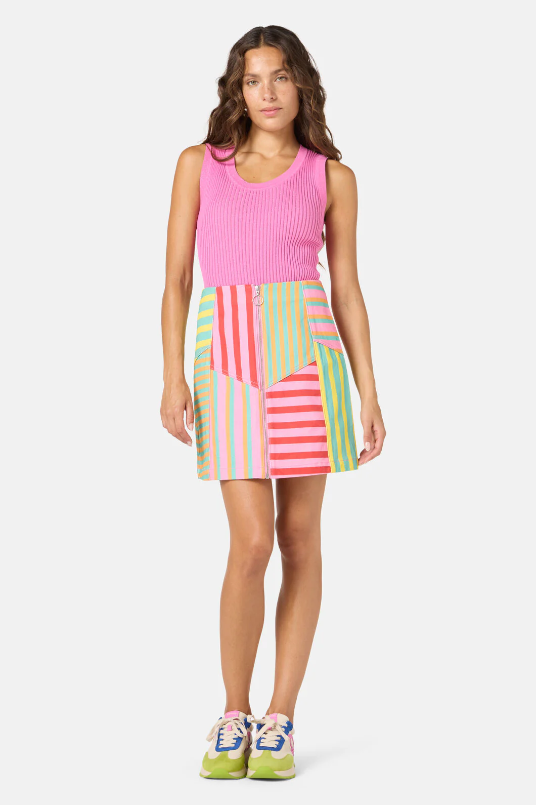 Stripe Lover Denim Skirt