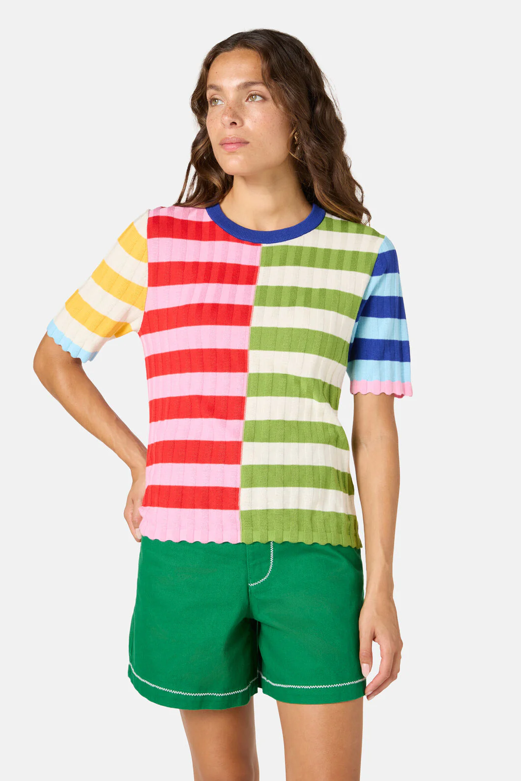 Stripe Pop Knit Top