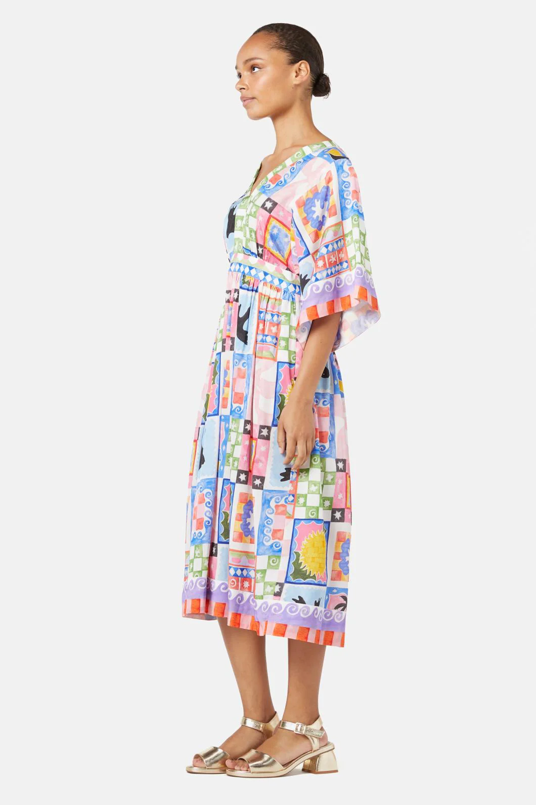 Summer Squares Scarf Dress - Image 3