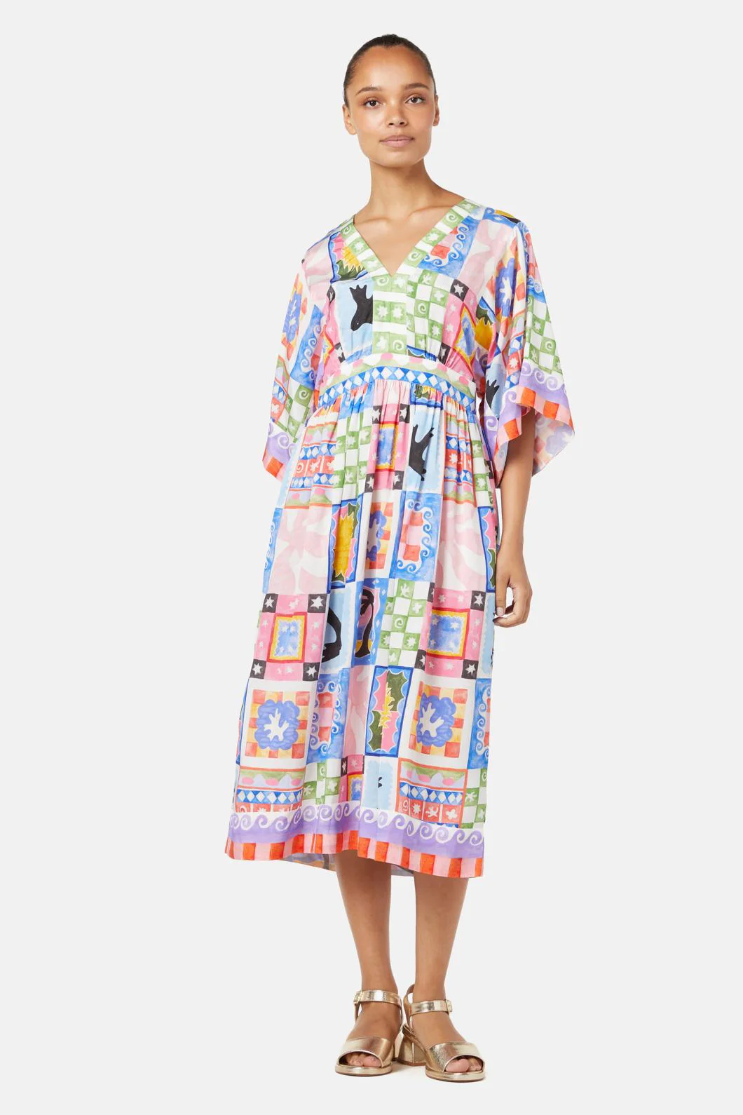 Summer Squares Scarf Dress - Image 5