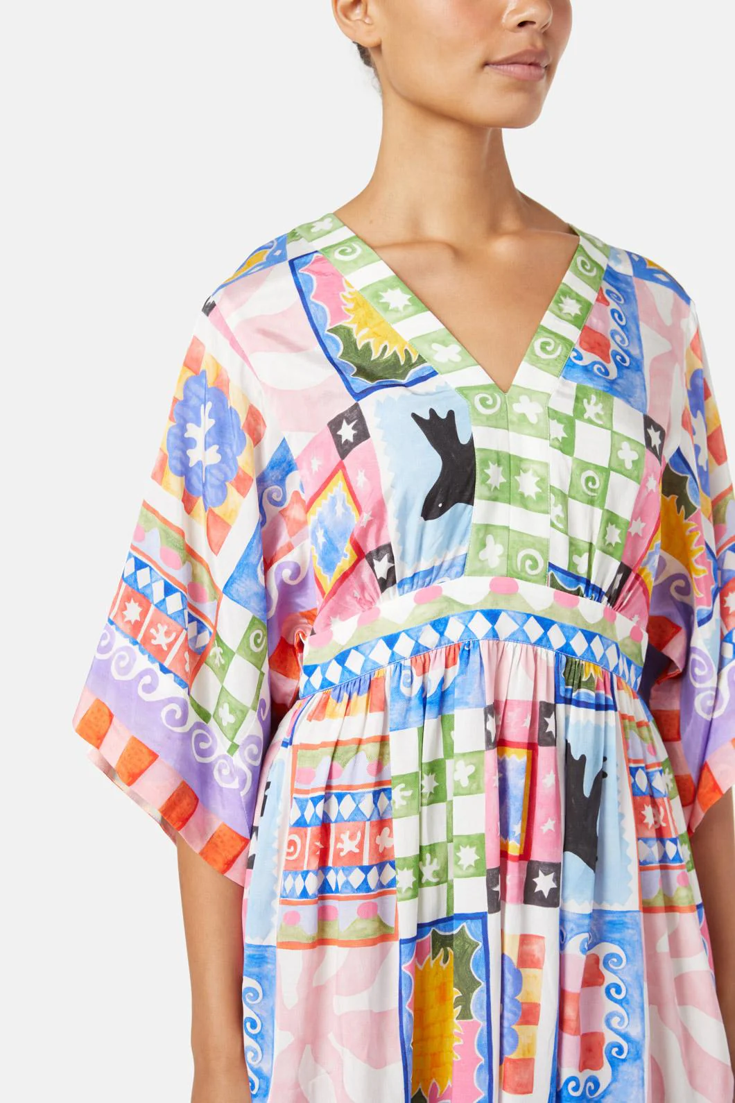 Summer Squares Scarf Dress - Image 6