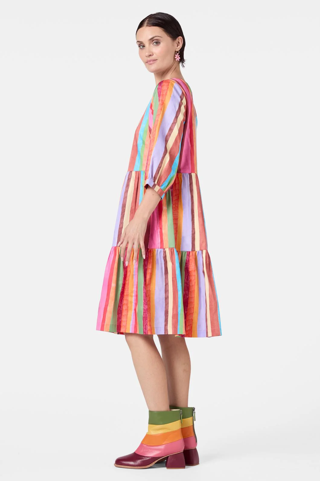 Technicolour Smock Dress - Image 3