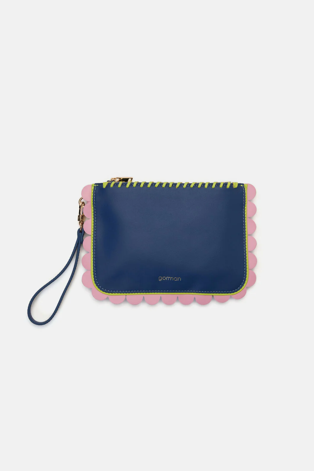 Tori Leather Clutch Navy - Image 3