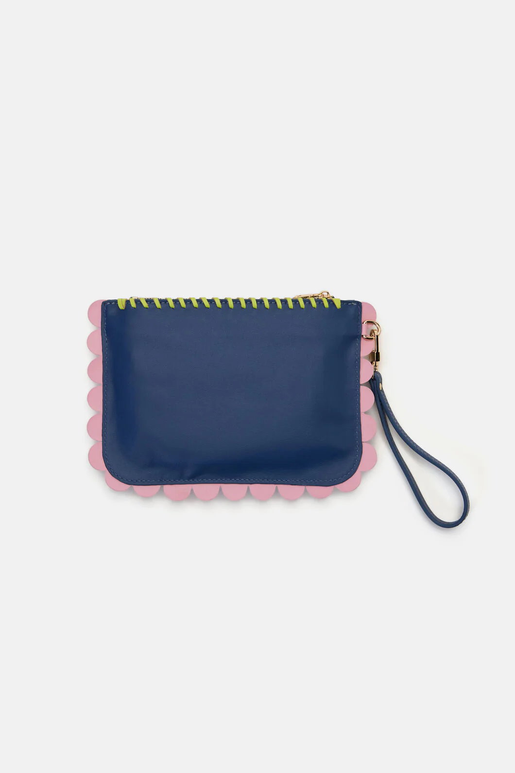 Tori Leather Clutch Navy - Image 4