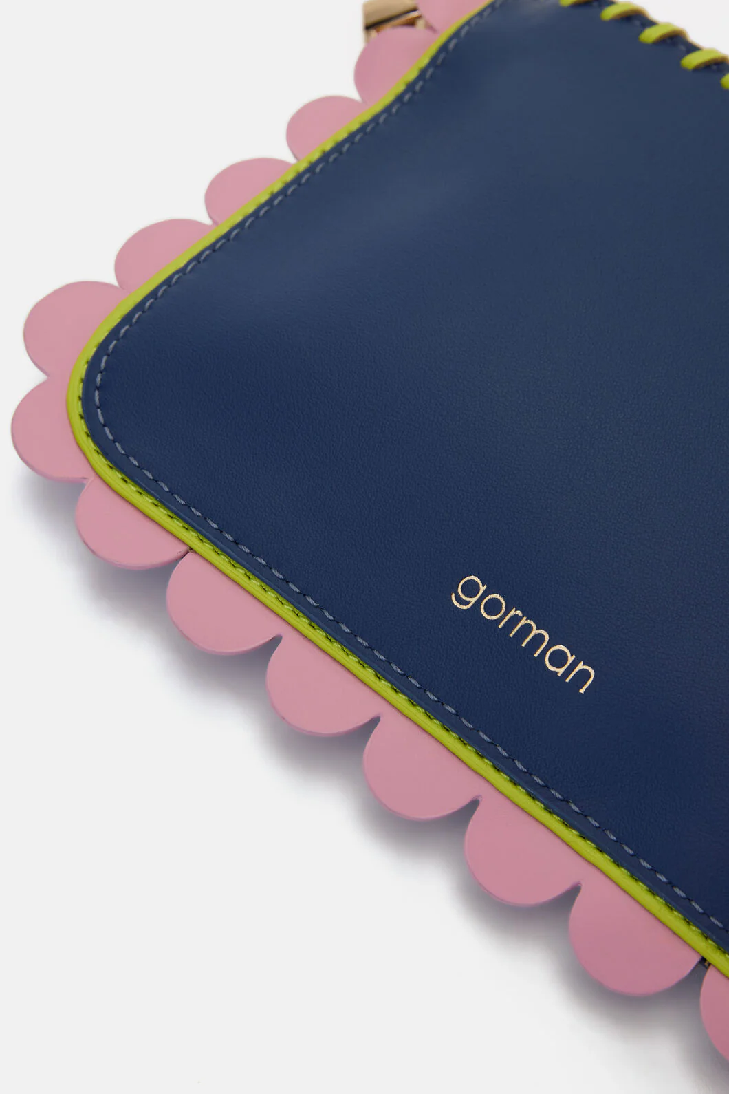 Tori Leather Clutch Navy - Image 5