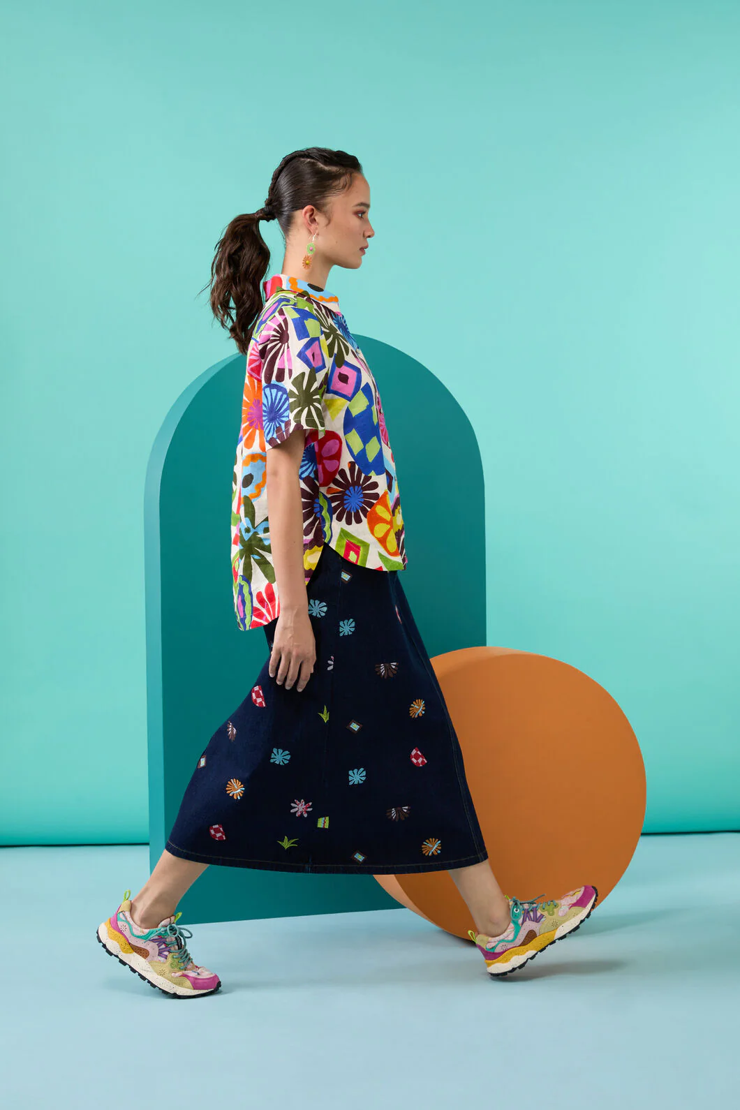 Tropic Pop Denim Skirt - Image 7