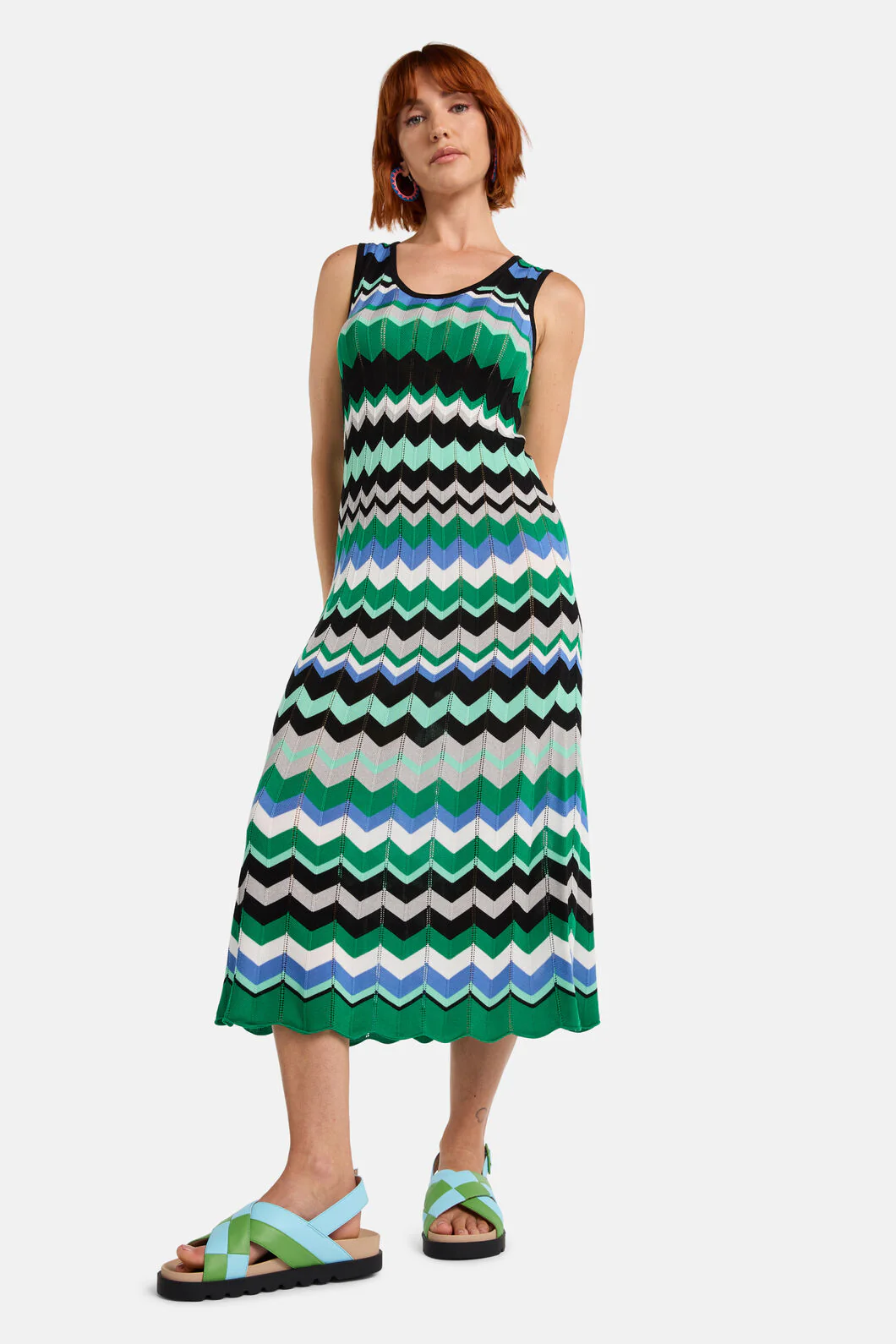 Tropic Zigzag Knit Dress - Image 3