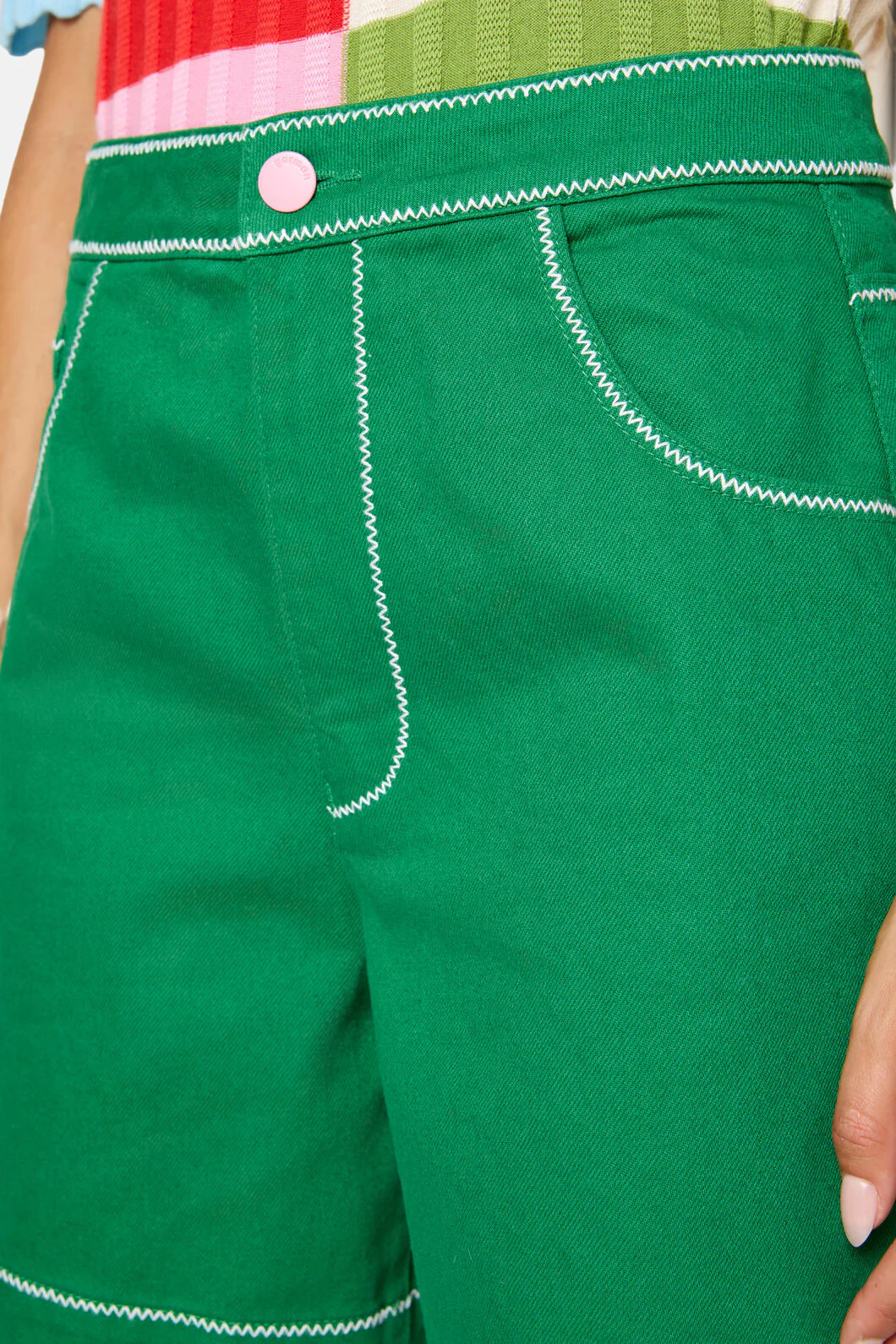 Twist And Stitch Denim Shorts - Image 4