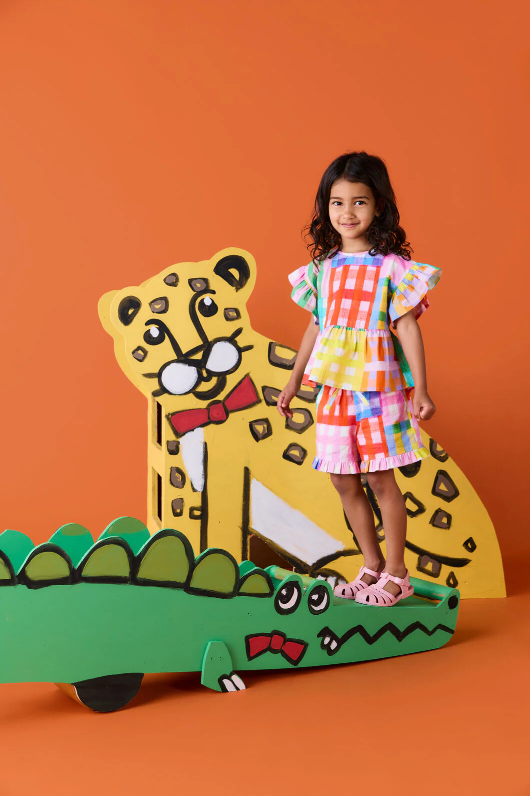 Vichy Check Kids Frill Top