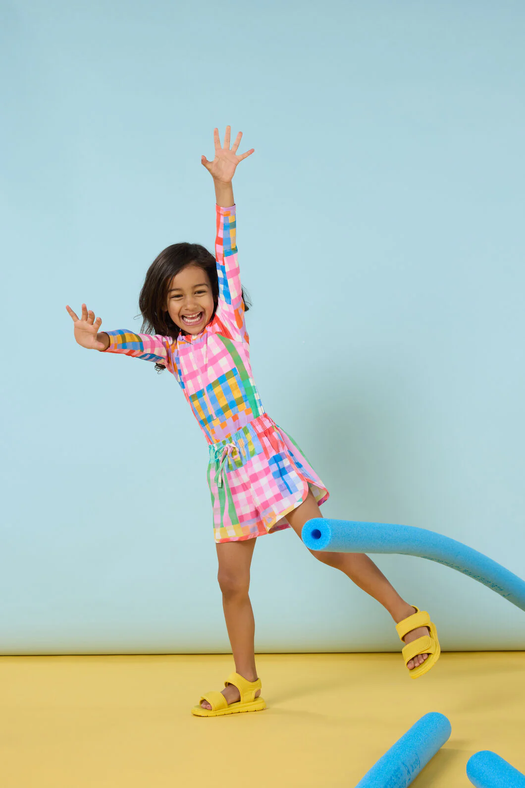 Vichy Check Kids Swim Shorts - Image 2