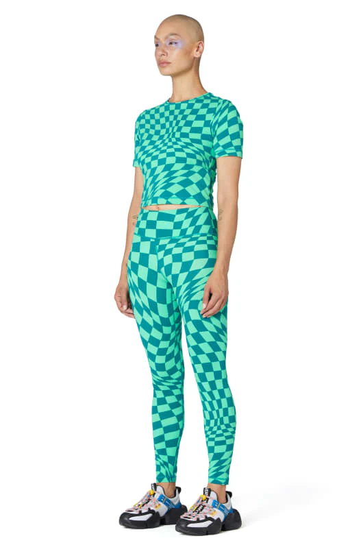 Warped Check Legging - Image 2