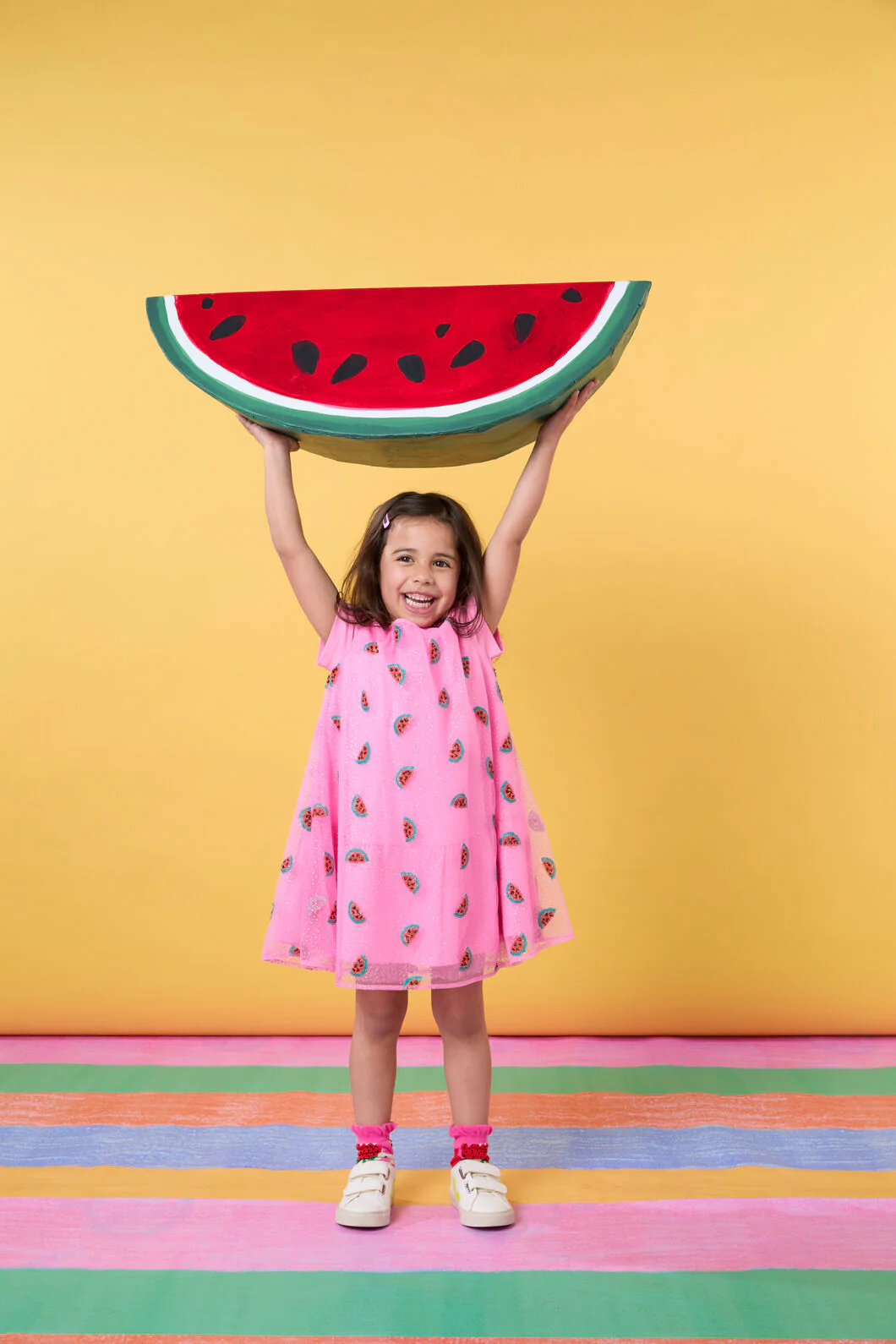 Watermelon Sequin Kids Dress