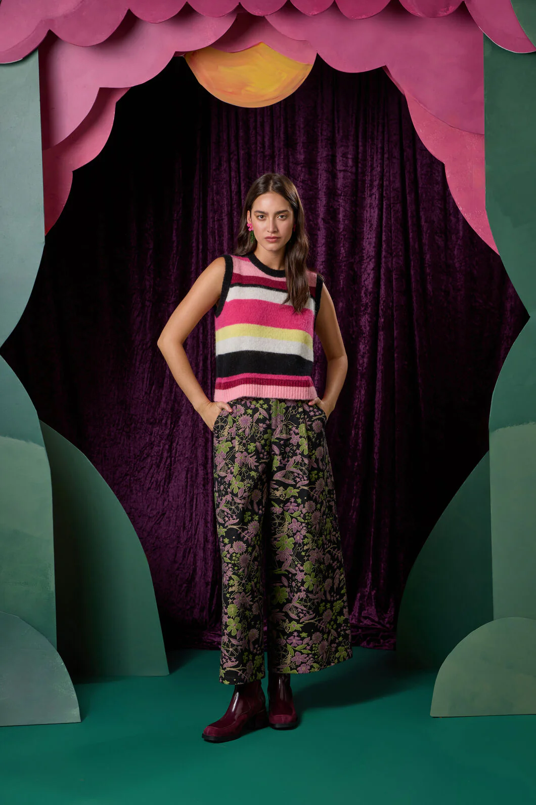 Wavelength Stripe Alpaca Vest