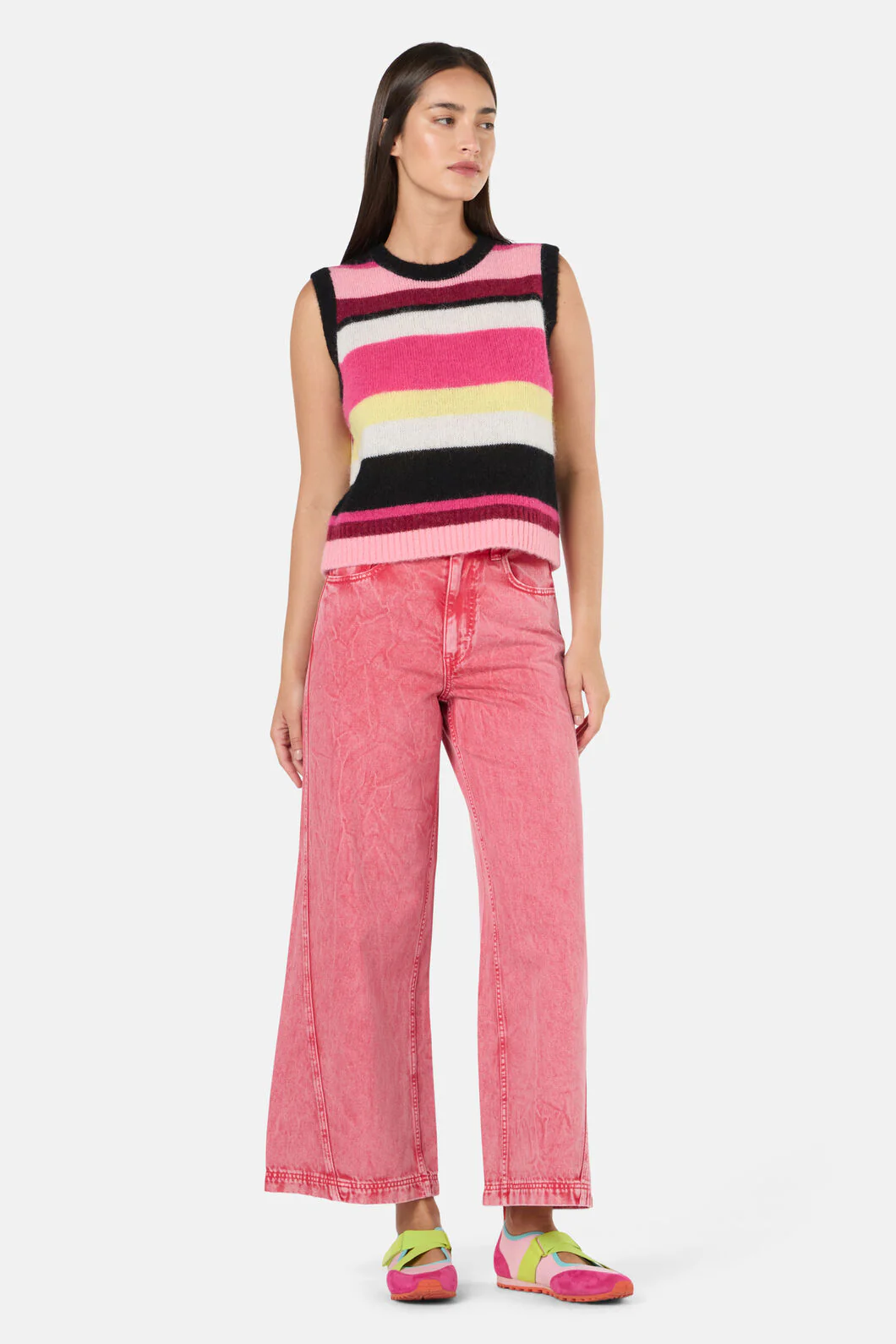 Wavelength Stripe Alpaca Vest - Image 3