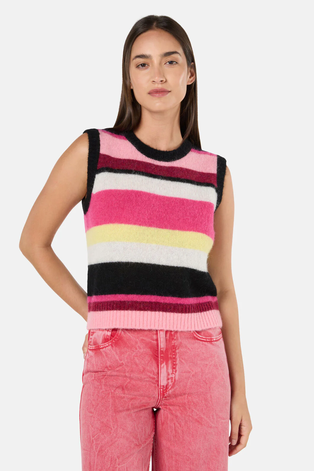 Wavelength Stripe Alpaca Vest - Image 6