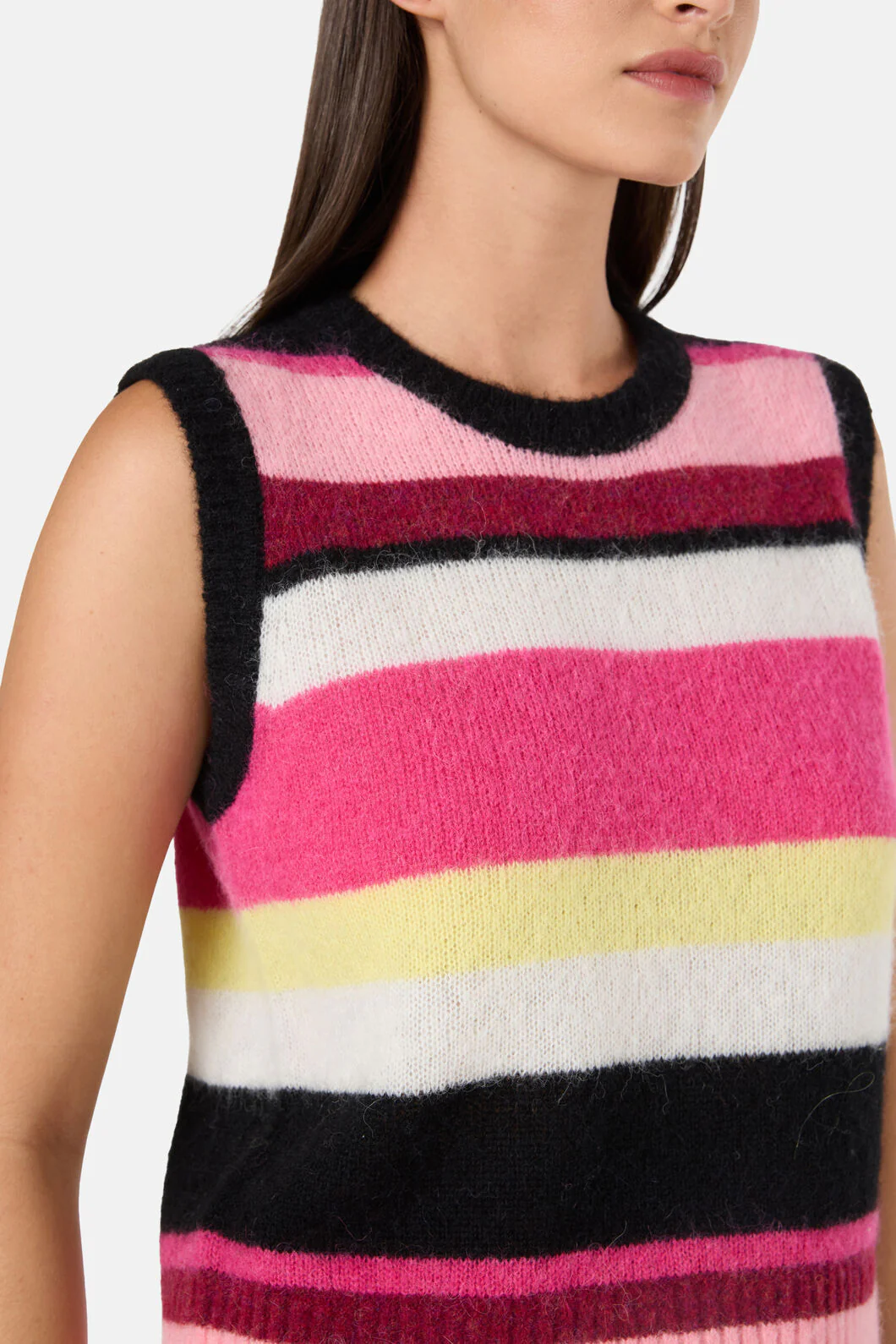 Wavelength Stripe Alpaca Vest - Image 7