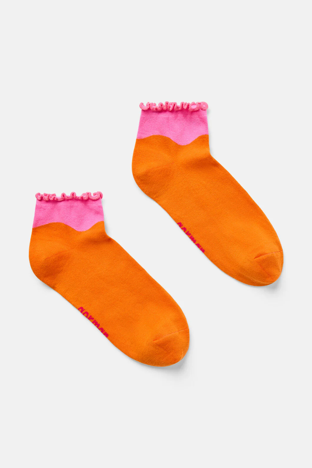 Wavy Ankle Sock Orange