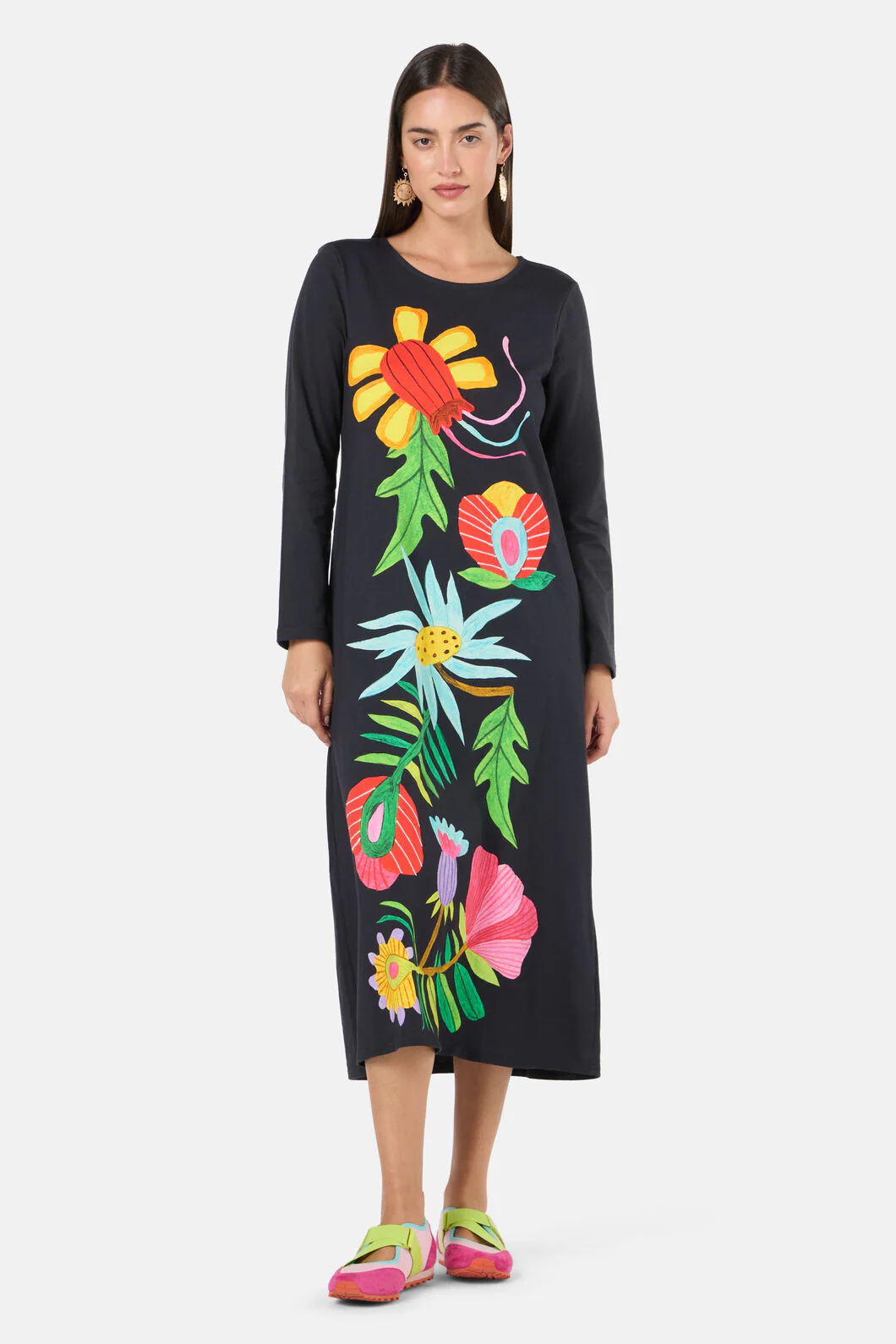 Whimsical Blooms Jersey Dress - Image 2