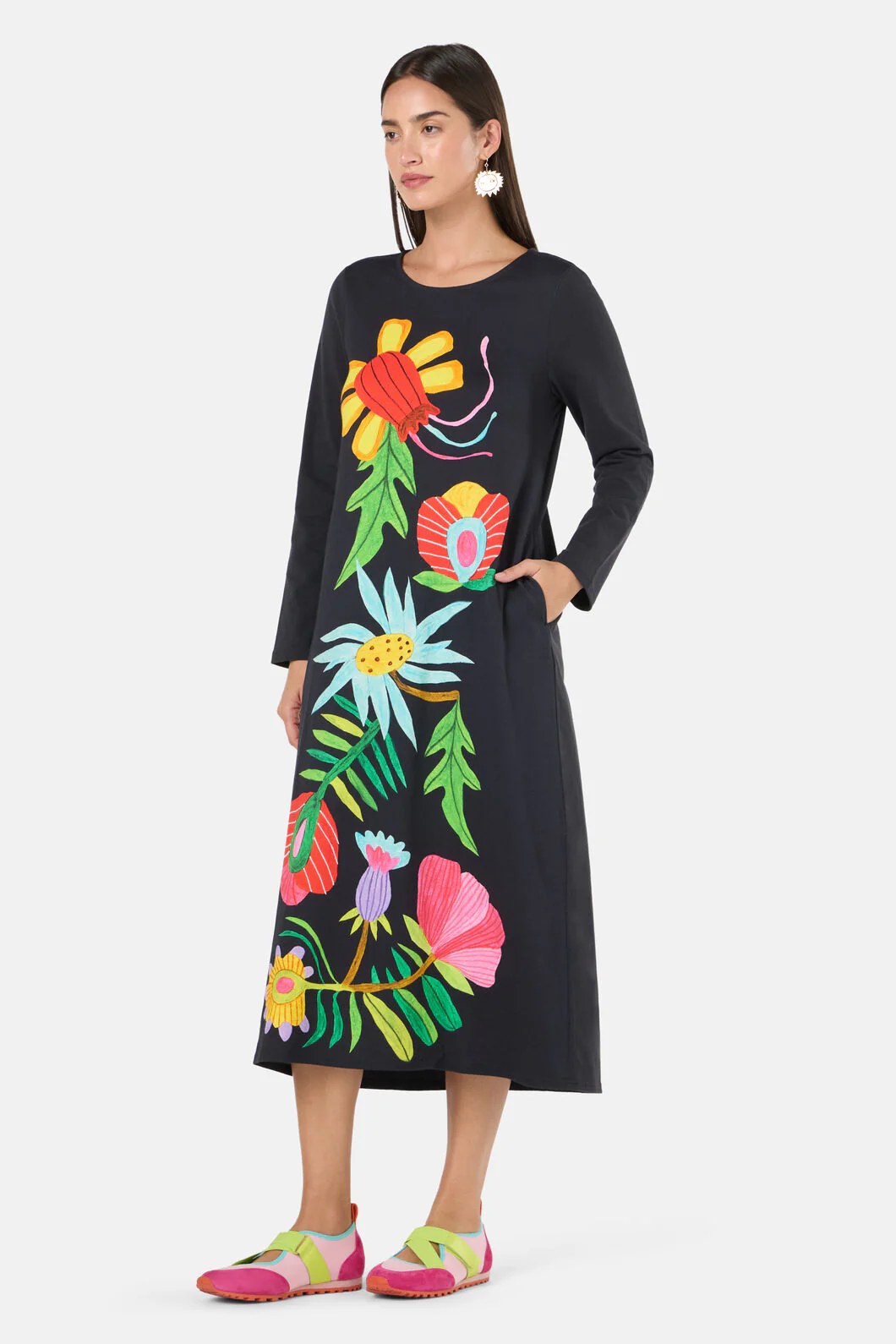 Whimsical Blooms Jersey Dress - Image 3
