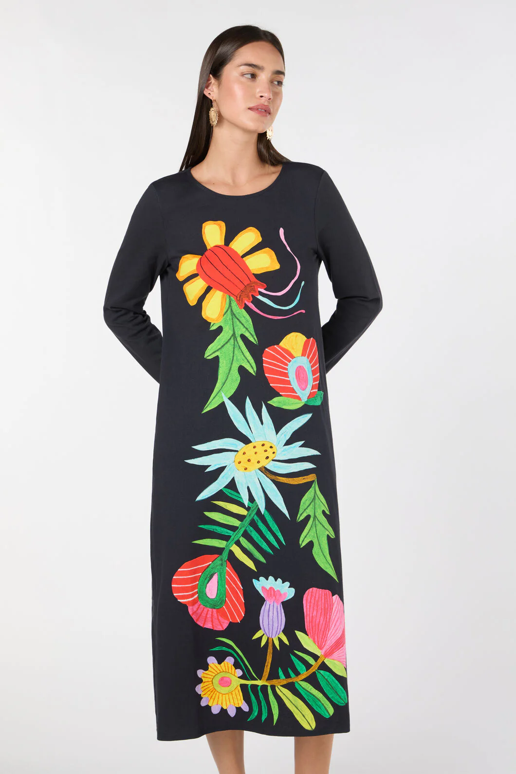 Whimsical Blooms Jersey Dress - Image 5