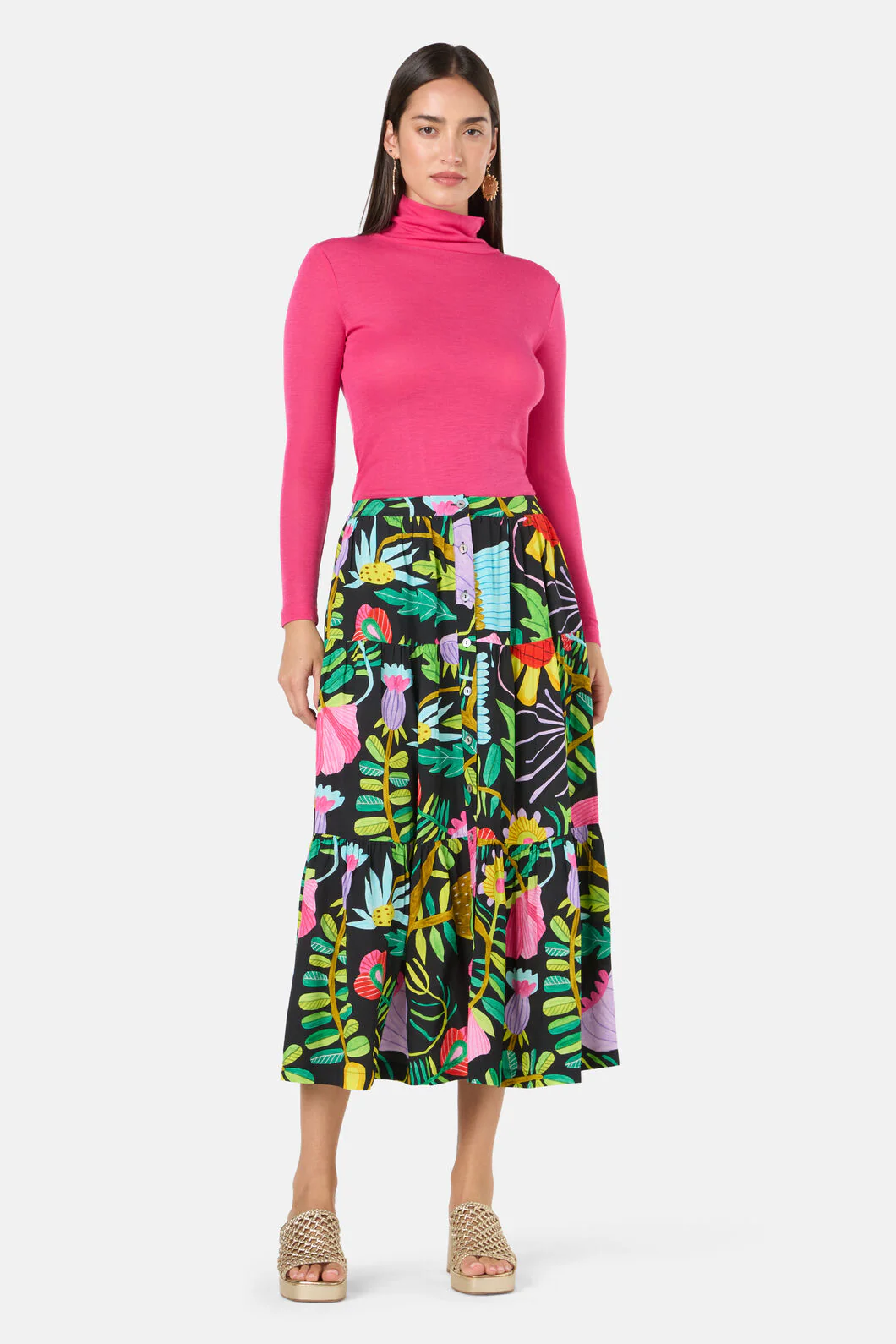 Whimsical Blooms Midi Skirt - Image 2