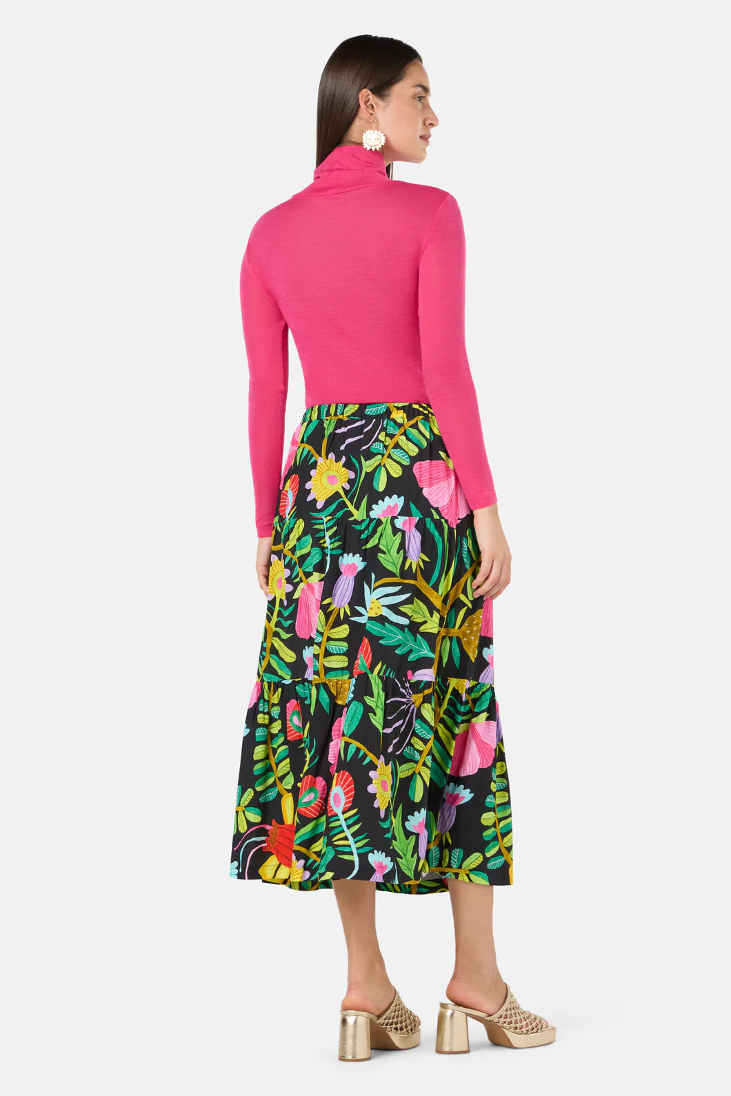 Whimsical Blooms Midi Skirt - Image 4