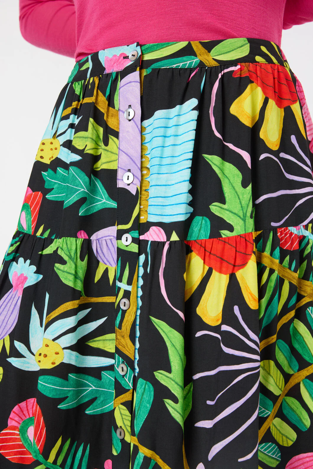 Whimsical Blooms Midi Skirt - Image 5