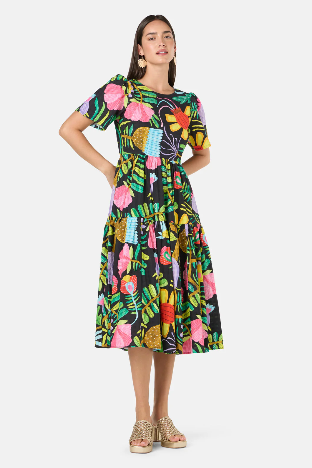 Whimsical Blooms Tiered Dress - Image 2