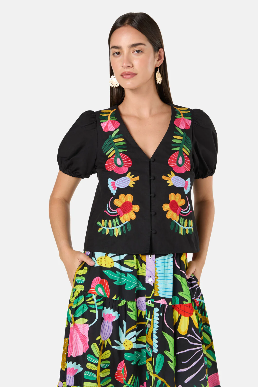 Whimsical Embroidered Top