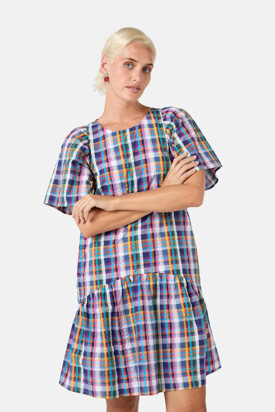 Wilhelmina Check Dress - Image 5