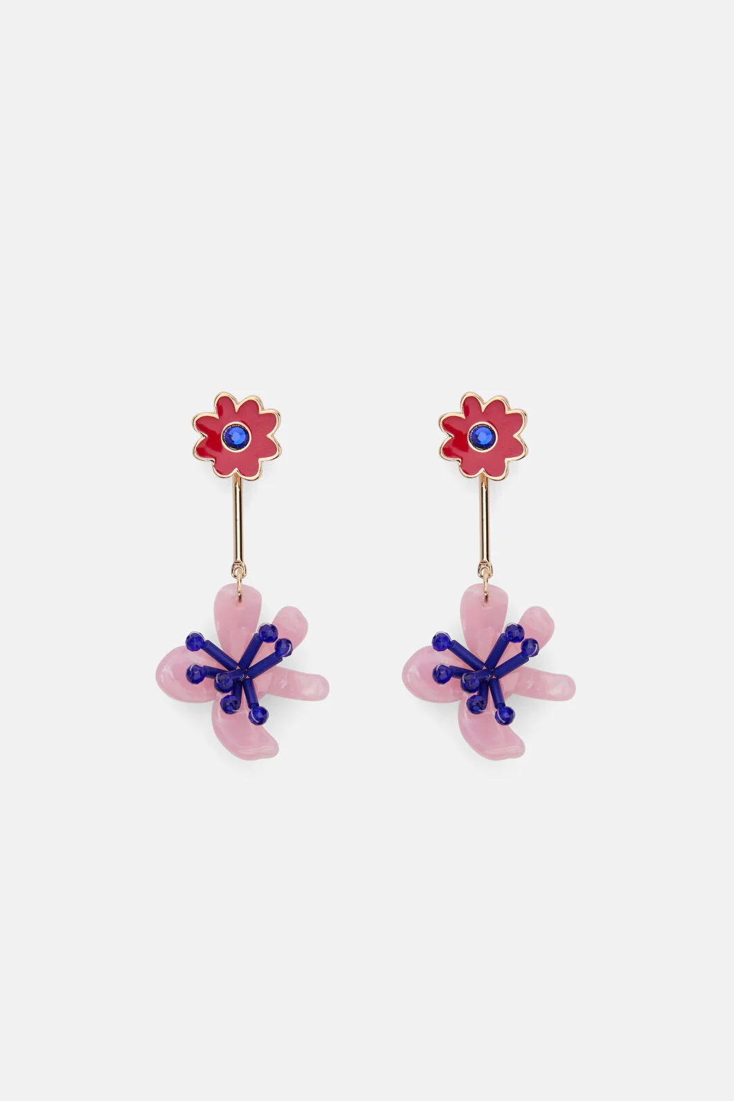 Windowsill Double Flower Earring