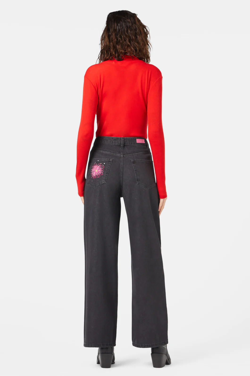 Winter Waratah Embroidered Jeans - Image 6