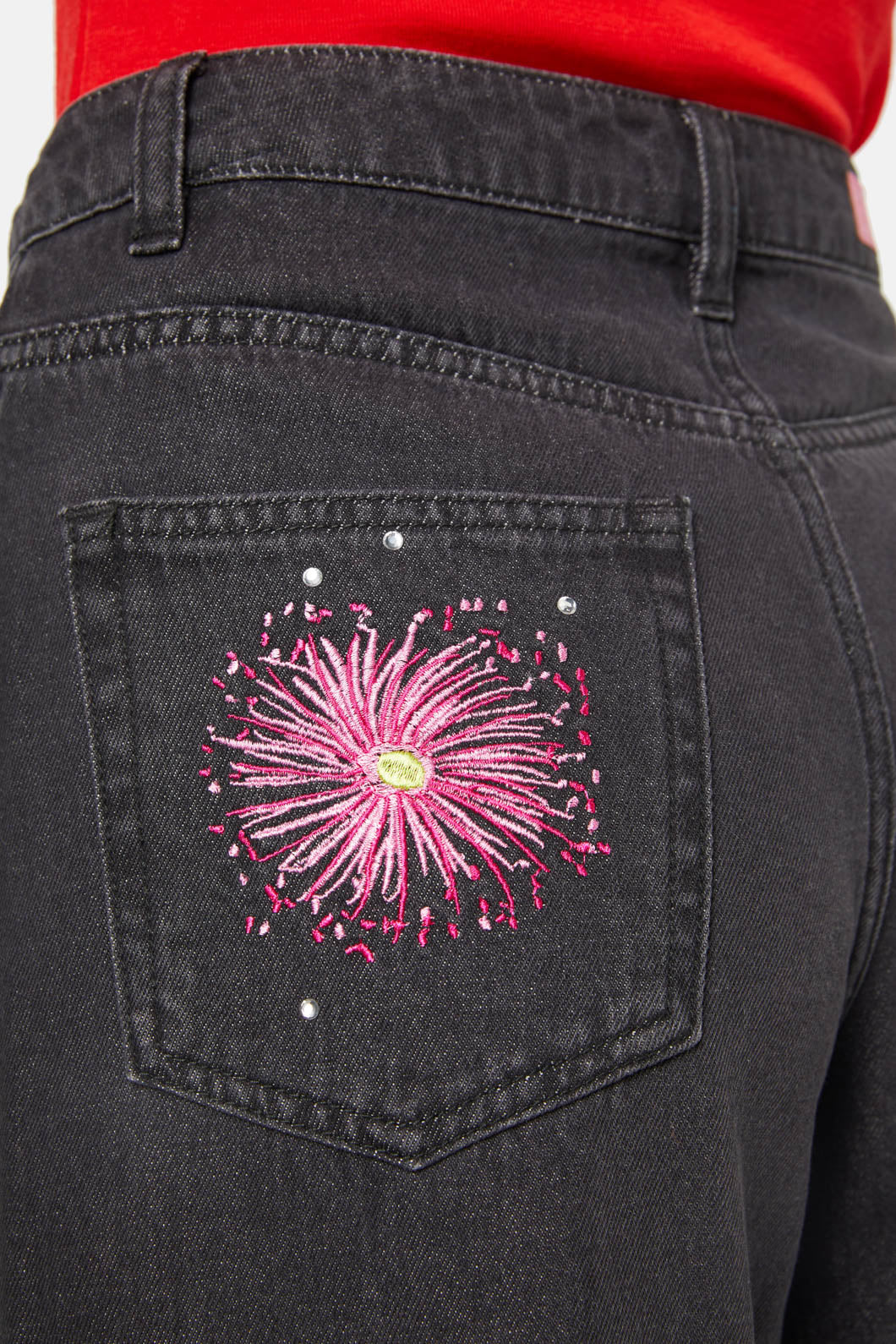 Winter Waratah Embroidered Jeans - Image 8