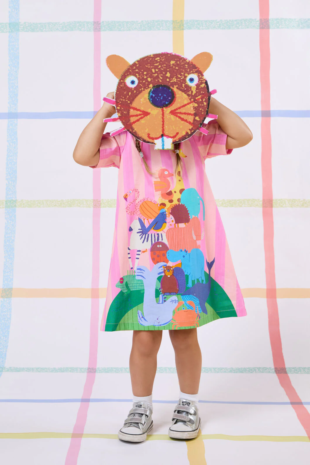 Zoo Stripe Kids Dress